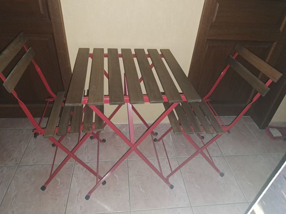 Table + 2 chaises Jardin