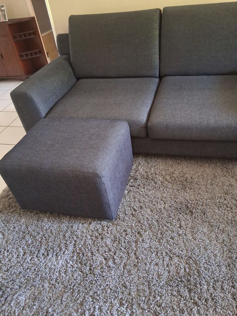 canap&eacute; 2 places fait artisanalement +pouf Meubles
