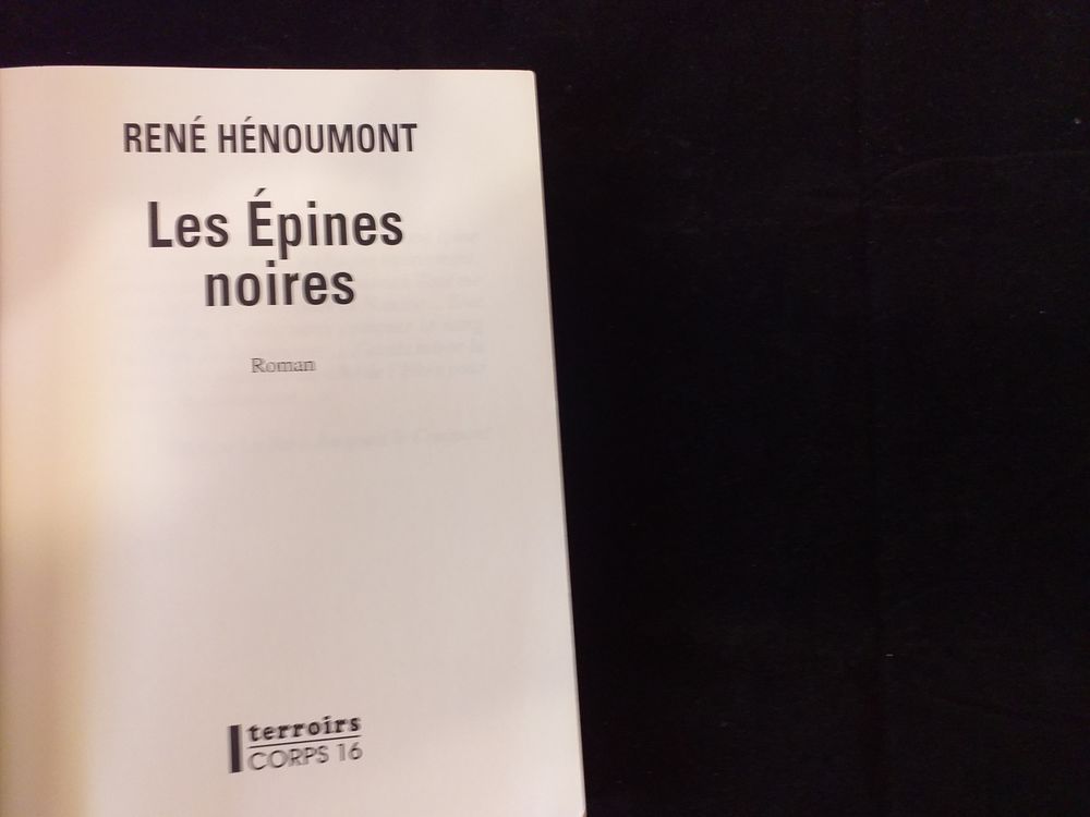 livre, Les &eacute;pines noires Livres et BD