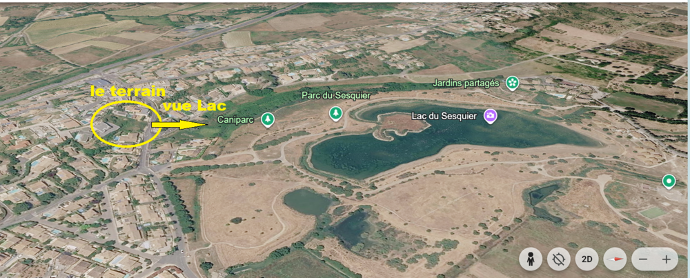 Vente Terrain Sur un magifique terrain de 834 m² AVEC BELLE VUE LAC Mèze