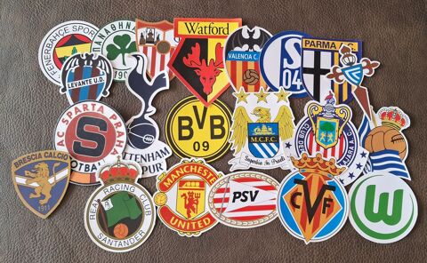 lot de 21 autocollants stickers clubs de football europ�en 10 Carnon Plage (34)