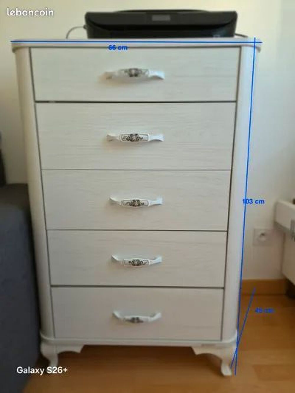 Ensemble chambre fille (Lit, Armoire, Commode, Chevet) Mobilier enfants