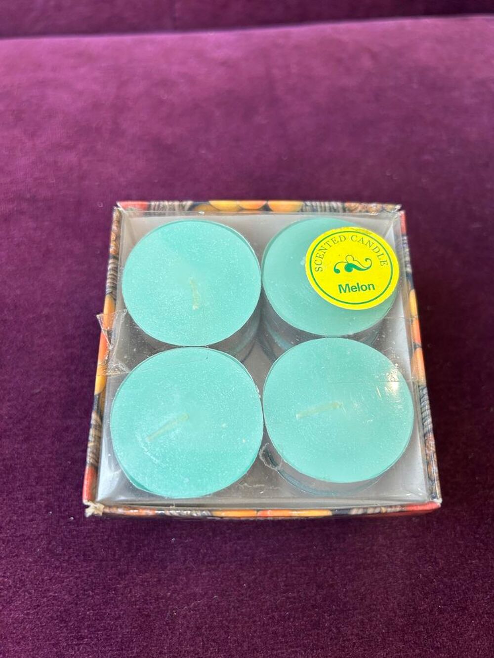Ensemble petite bougie parfum melon Décoration