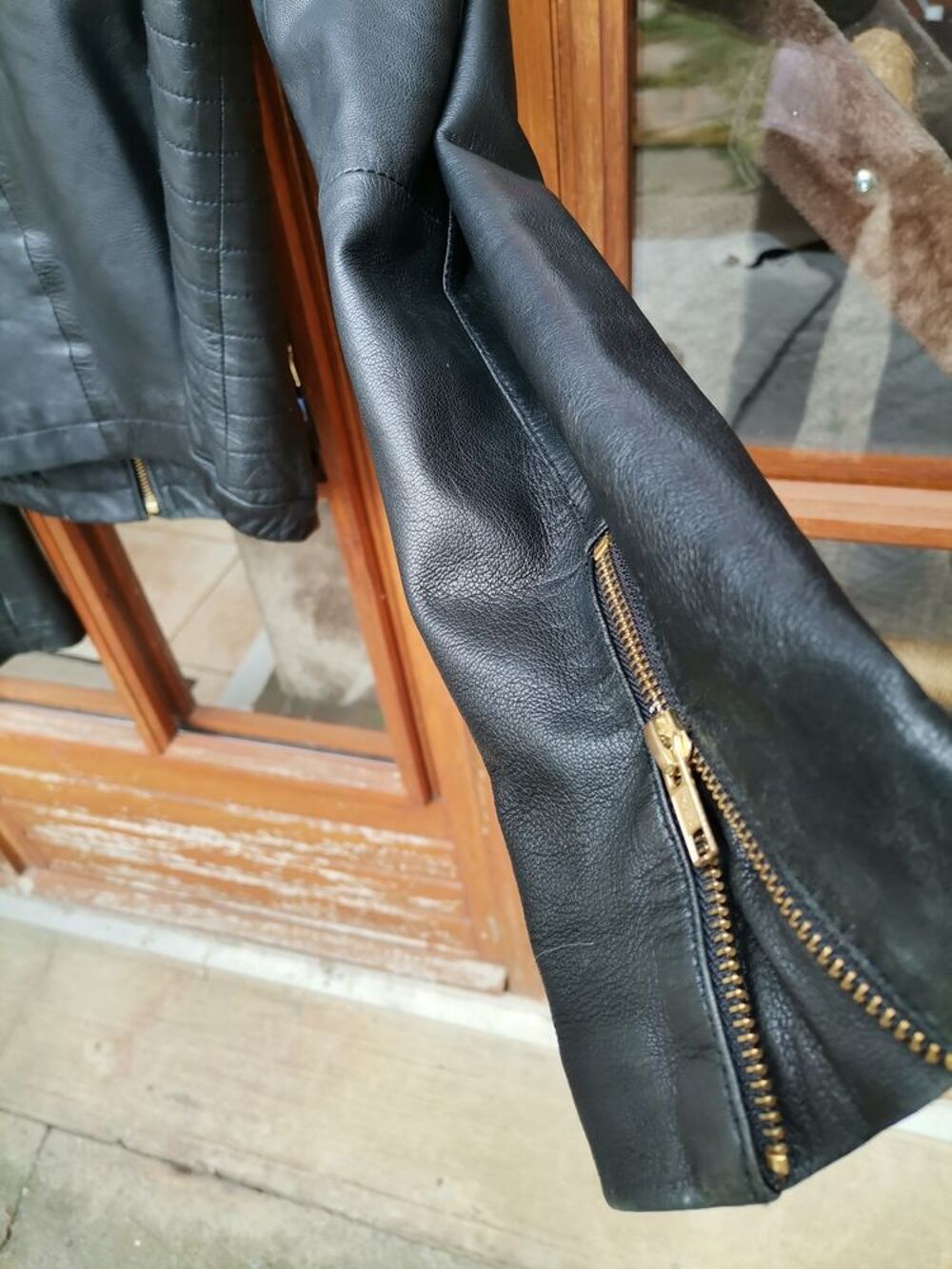 Blouson cuir MENGO Vtements