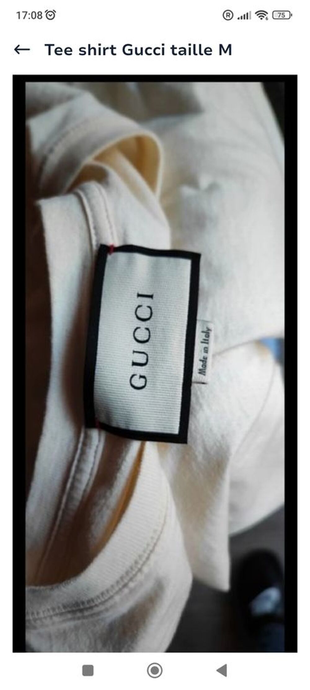 tee shirt Gucci taille M Vtements