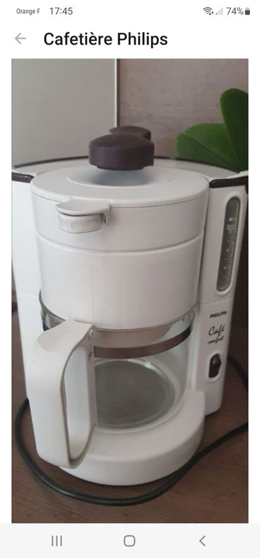 cafeti&egrave;re Philips Electroménager