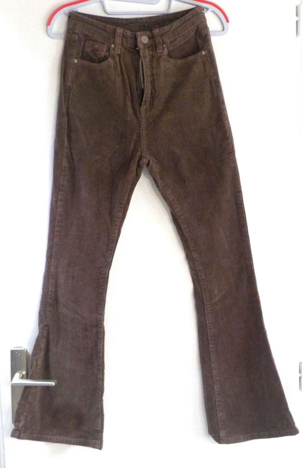 PANTALON GENRE VELOURS MARRON SHEIN TAILLE XS Vêtements