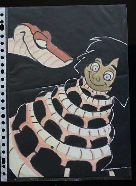 bl - peinture - kaa et moogli - le livre de la jungl - sur p 4 Foug�res (35)