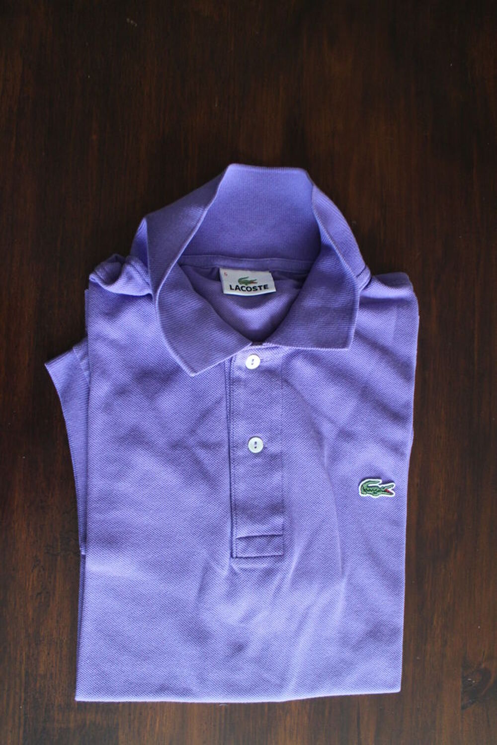 Polo Lacoste manches courtes taille M violet parme neuf Vtements
