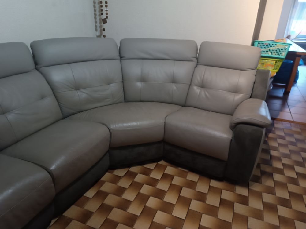 Canap&eacute; cuir 6 places &eacute;lectrique Meubles