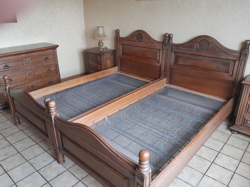 Chambre a coucher compl&egrave;te en ch&ecirc;ne massif Meubles