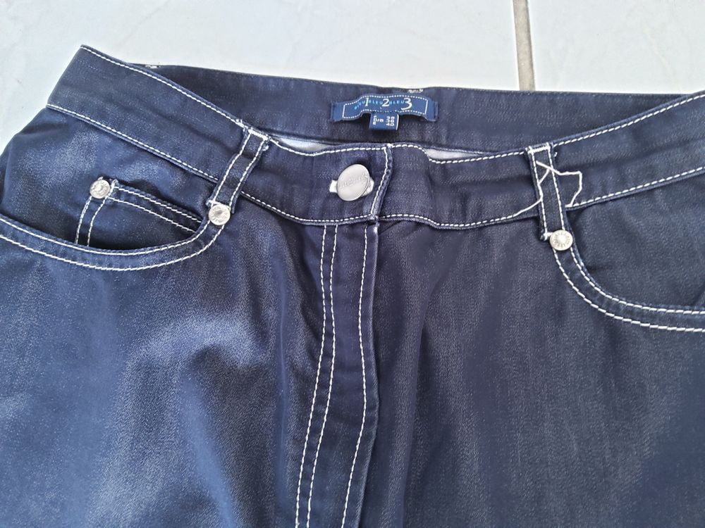 PANTALON femme "1-2-3" bleu 38 Vêtements