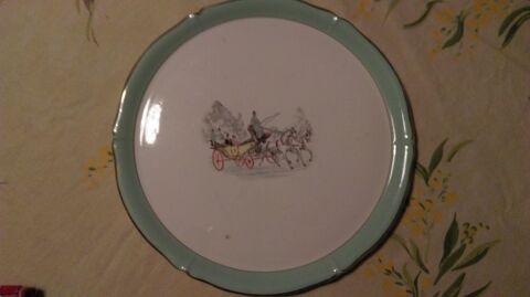 Plat à tarte vintage année 1960 faïence 13 Vinay (38)