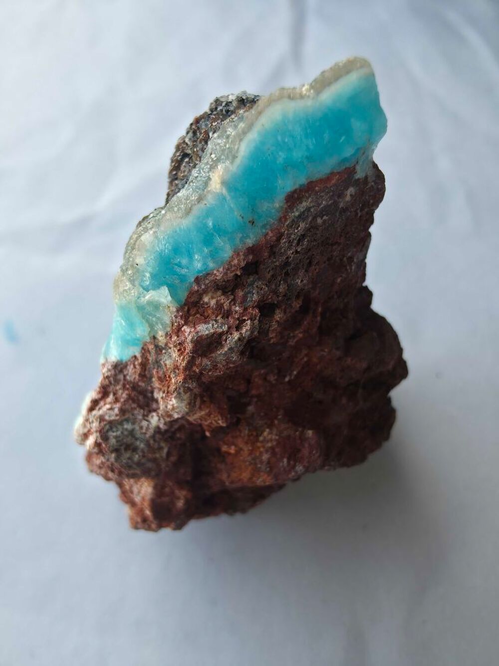 Min&eacute;ral H&eacute;mimorphite Bleue sur Matrice-Katanga, RDC-75g 