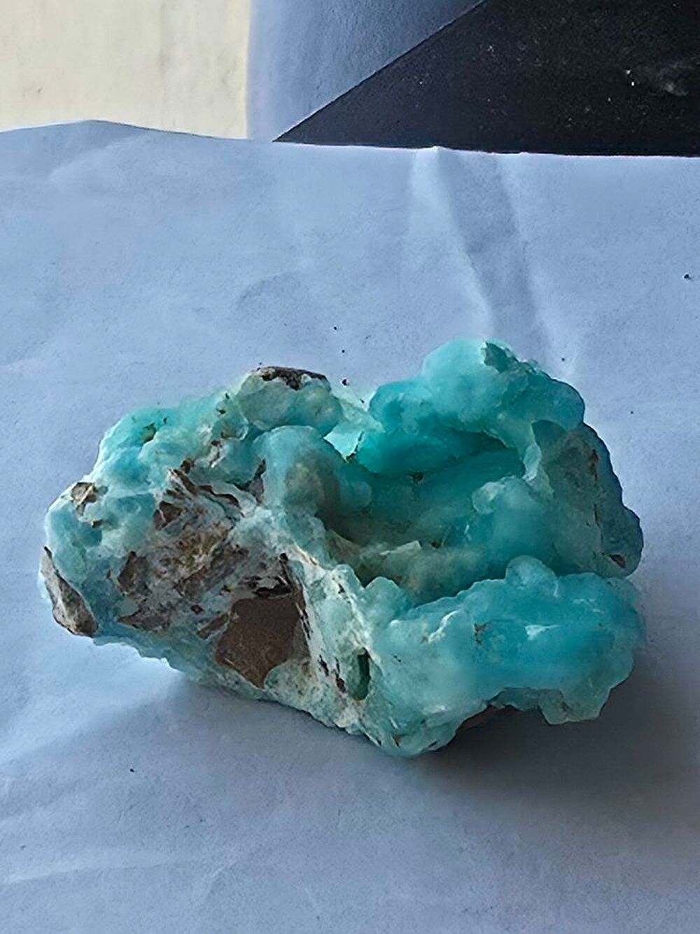 Pierre d'H&eacute;mimorphite Bleu Ciel de Collection-5,3 cm 