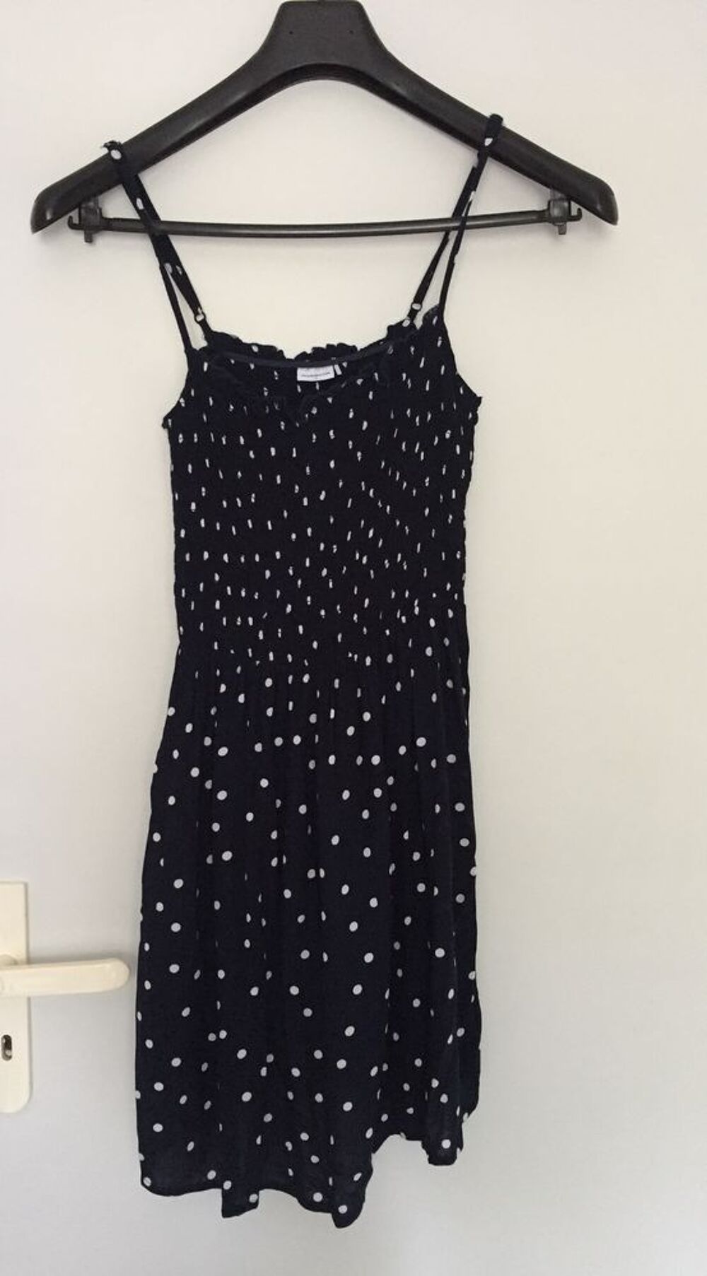Robe marine &agrave; pois Jacqueline de Yong - Taille 36 Vêtements
