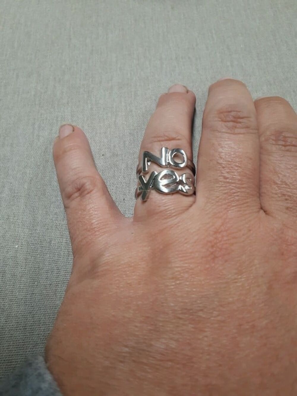 2 Bague yes et no Bijoux et montres