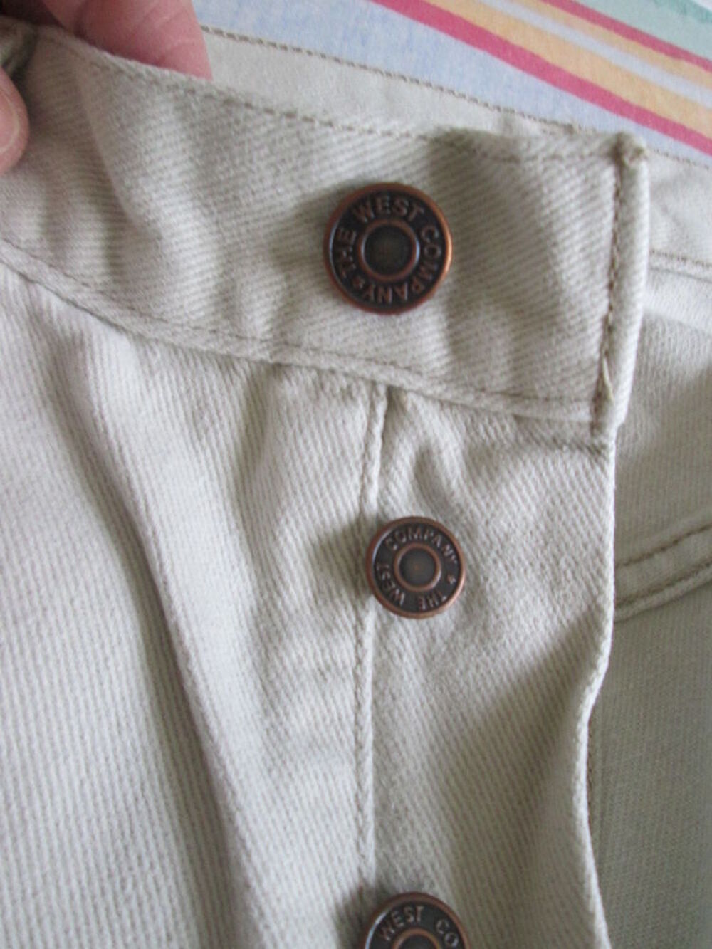 Pantalon jean beige The West Company homme taille 38/40 Vtements