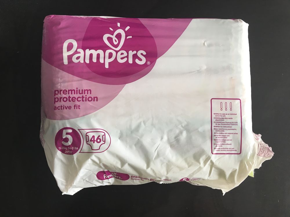 Lot 90 couches Pampers &quot;Active Fit&quot; Taille 5 , 11-23kg Puriculture