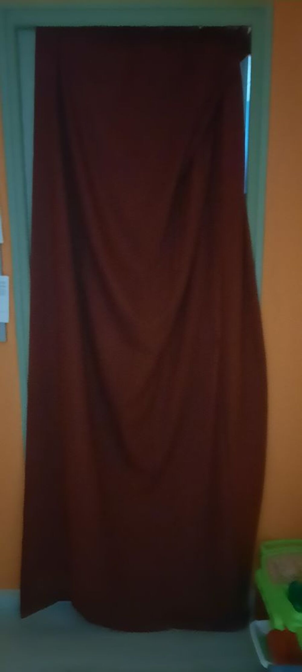 2 Double rideaux &agrave; galon fronceur - Rouge - 150x235 cm - Meubles