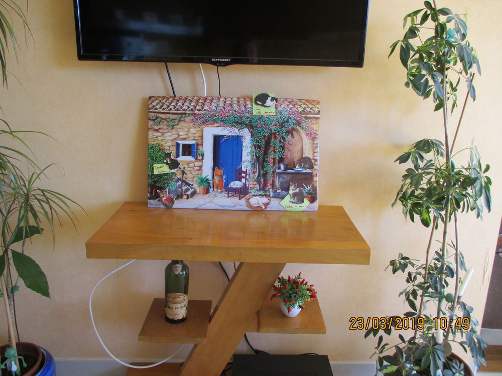 Tableau M&eacute;tal Magn&eacute;tique Couleur avec 7 Chats. Décoration