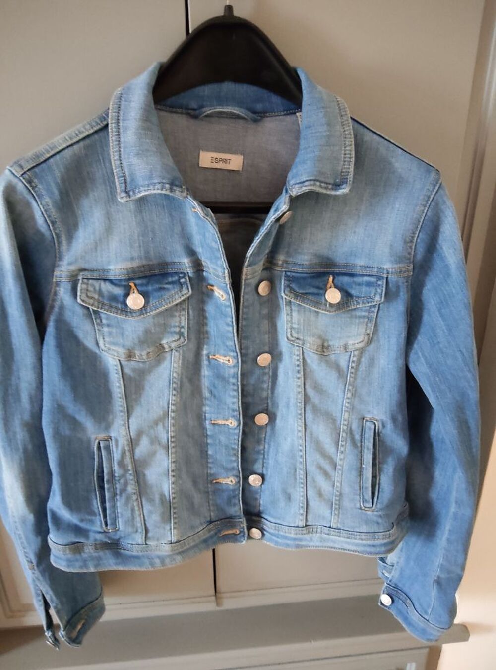 Blouson en jean bleu ciel Vêtements