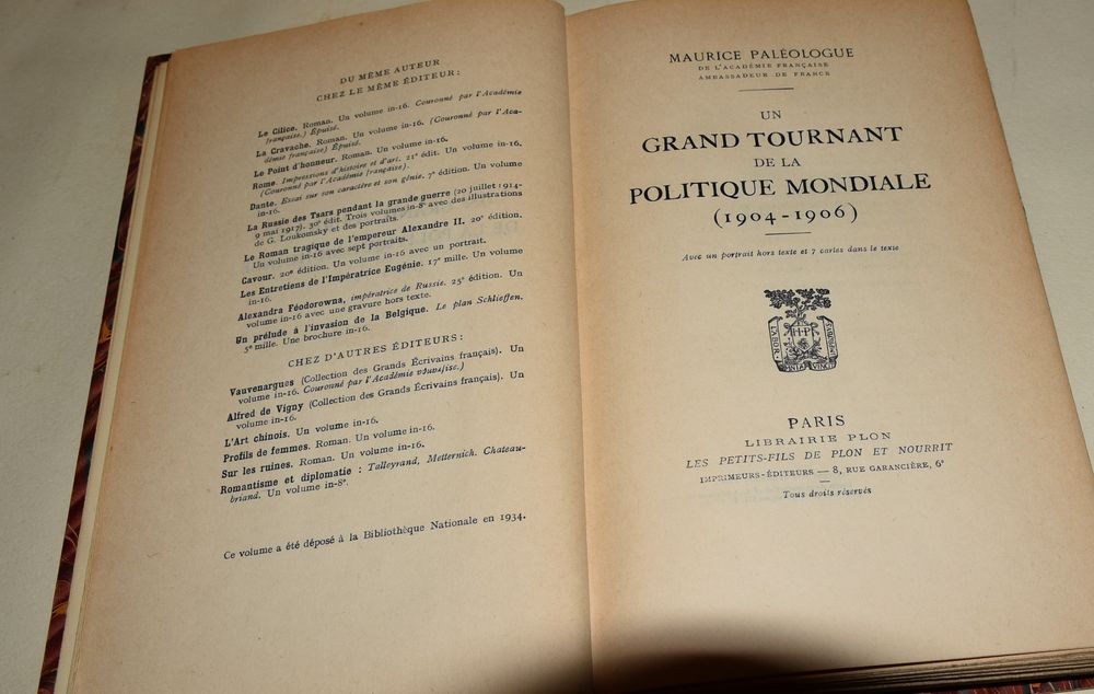 Maurice Pal&eacute;ologue - Grand Tournant de la Politique Mondiale Livres et BD