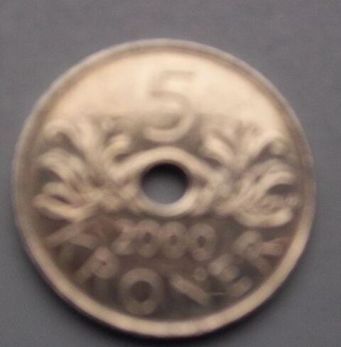 Pièce 5 Kroner année 2000 Norvége 1 Colombier-Fontaine (25)