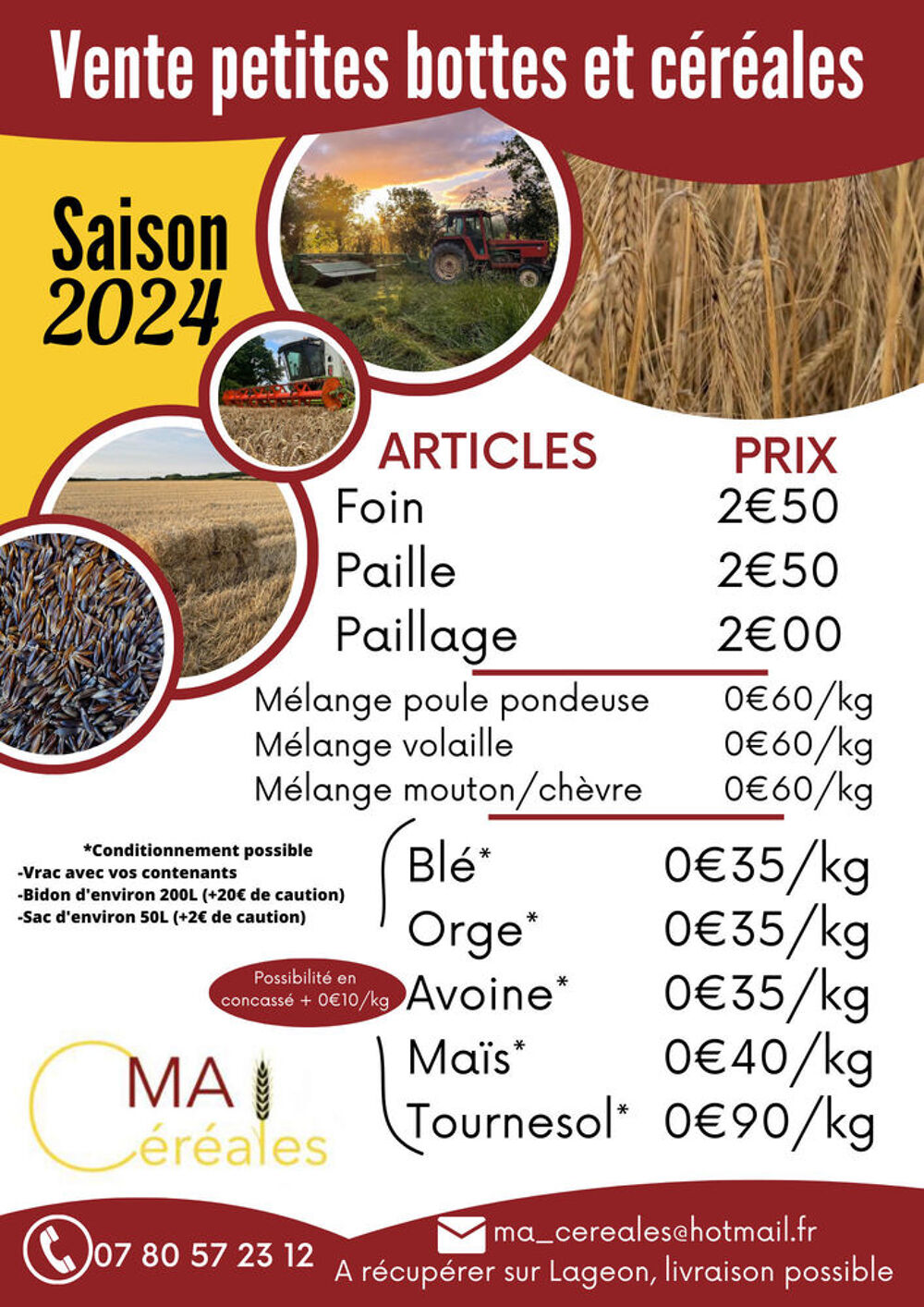 m&eacute;lange &agrave; poules Jardin