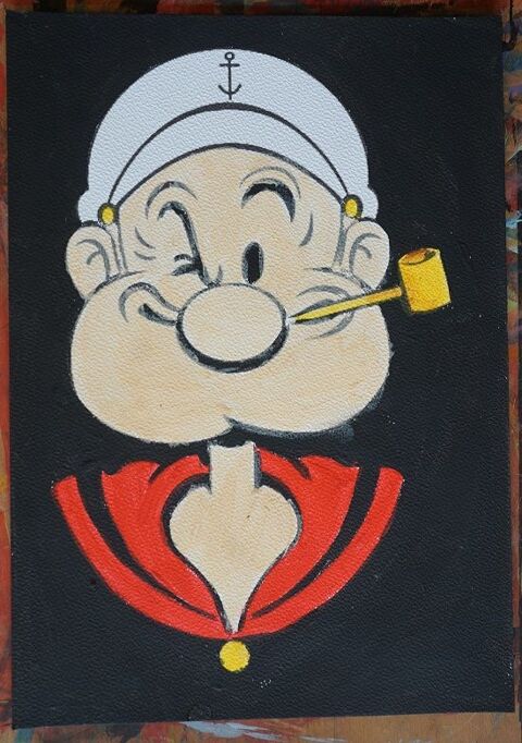 peinture - popeye - format A4 sur papier aquarelle 300 g 4 Fougères (35)