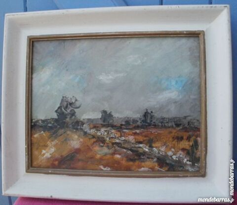 Huile sur toile signe, paysage chaotique 25 Montauban (82)