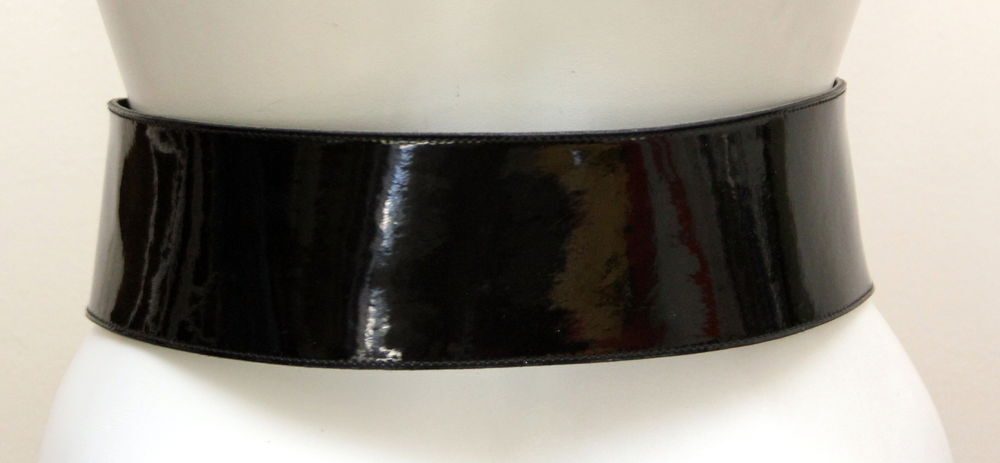 Ceinture cuir verni YVES SAINT LAURENT Maroquinerie