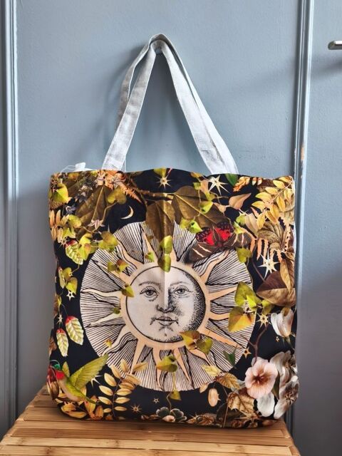 Tote Bag   Le Roi Soleil   ? Coton velours ? Fait main 17 Saint-Chamond (42)