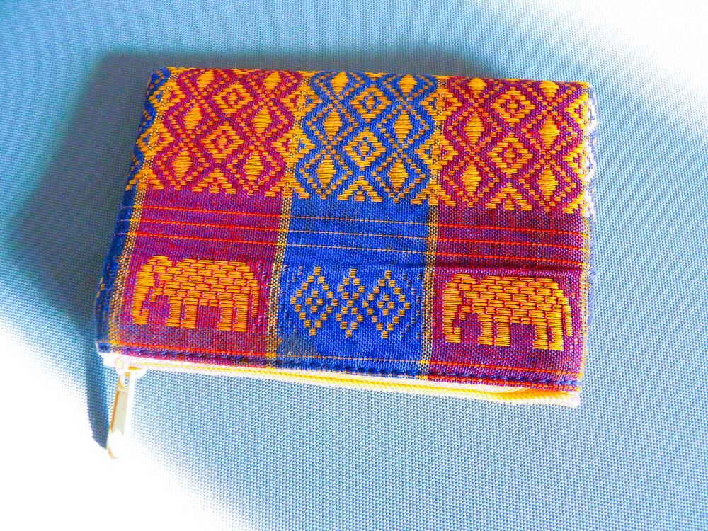 Porte monnaie fille elephant artisanal violet TBE Maroquinerie