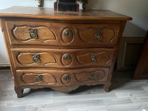 Commode style Louis XV fin XVIII�me en noyer 1100 Cornus (12)