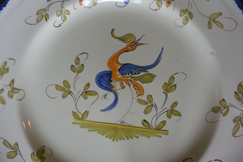 Grande Assiette fa&iuml;ence Martres -Tolosane d&eacute;cor Moustiers Décoration