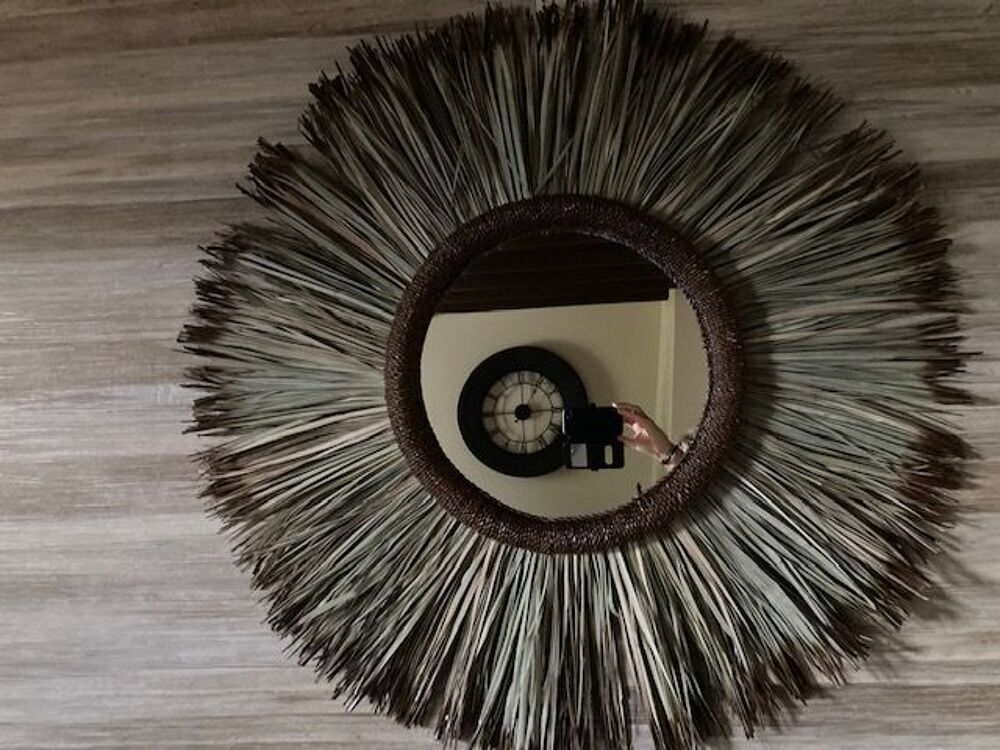 MIROIRS ARTISANAT SUPPORT EN PAILLE NEUFS Décoration