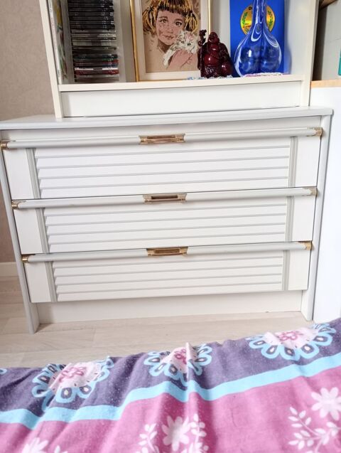Commode en bois blanc et gris 45 Ris-Orangis (91)