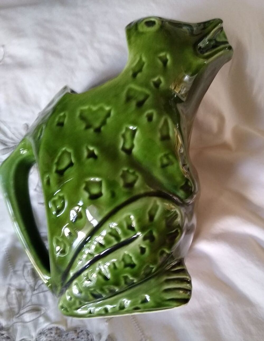 Ancien pichet grenouille L'H&eacute;ritier Guyot Dijon "rare" 