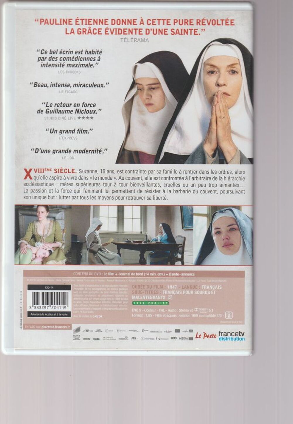dvd la religieuse DVD et blu-ray