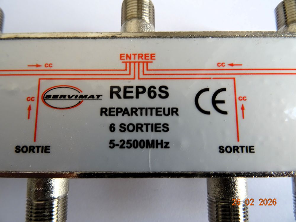 repartiteur TV 6 sorties Servimat Photos/Video/TV
