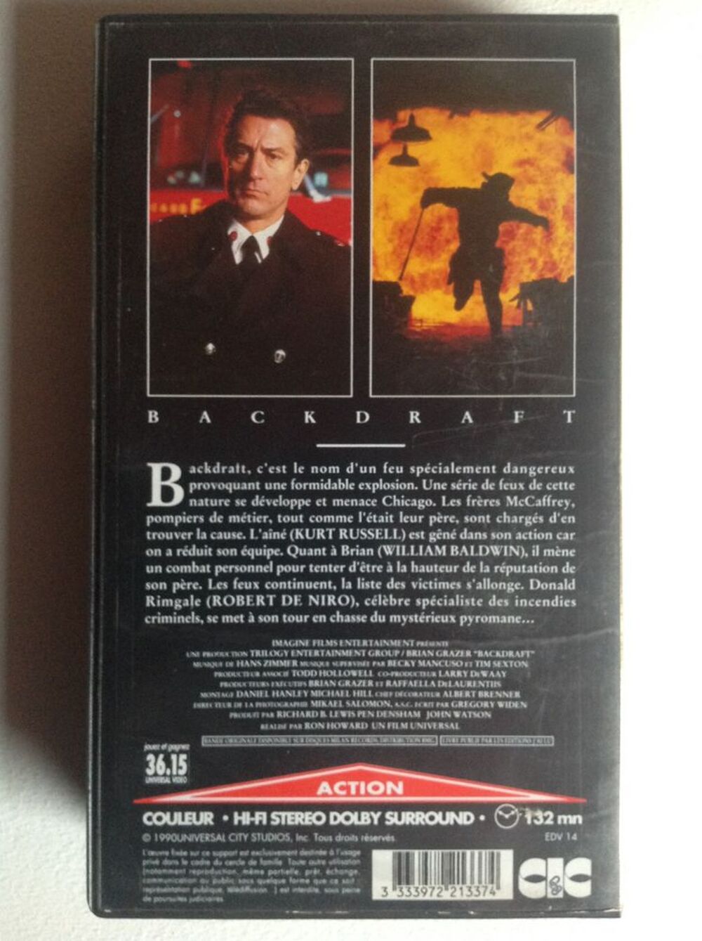 BACKDRAFT FILM DE RON HOWARD K7 VID&Eacute;O Envoi Possible
DVD et blu-ray