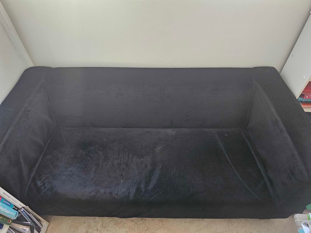 Canap&eacute; IKEA KLIPPAN 2 places €" Velours noir €" 185 cm Meubles