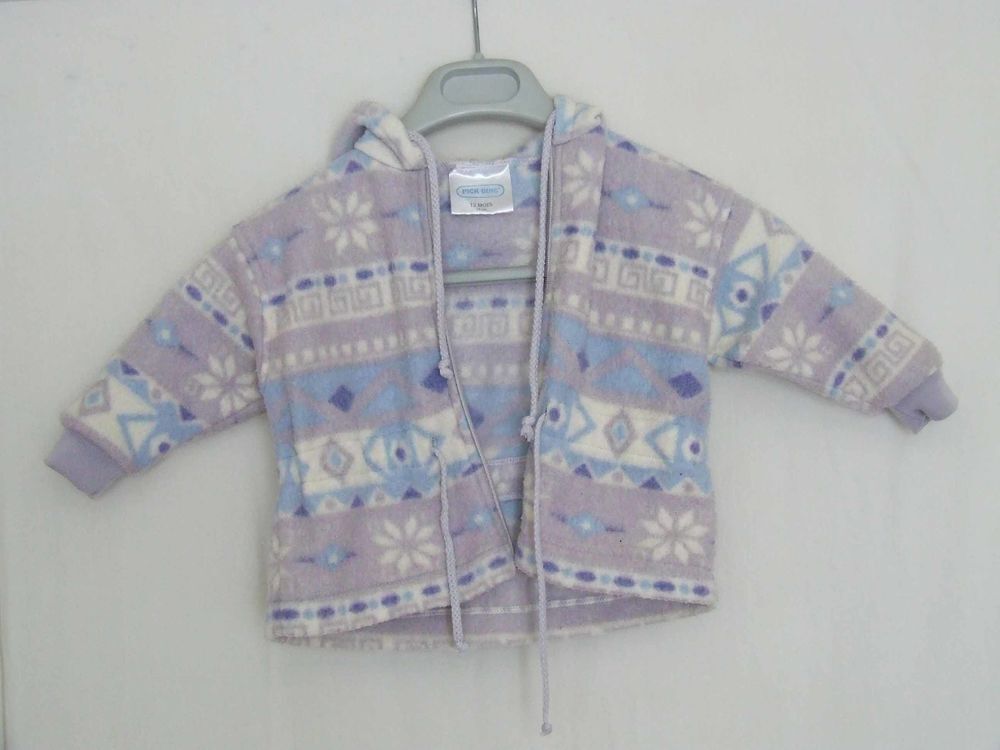 Veste polaire &agrave; capuche, PICK OUIC, T. 12&nbsp;mois (74&nbsp;cm) Vêtements enfants