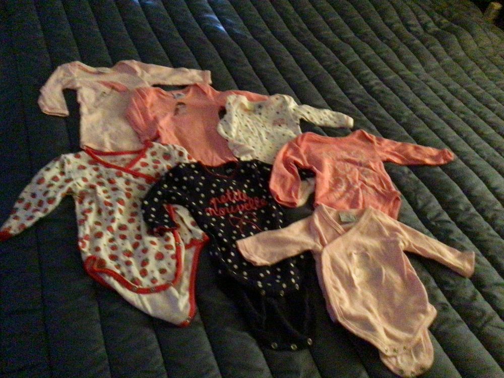 Lot de 7 bodys manches longues b&eacute;b&eacute; fille 
Vêtements enfants
