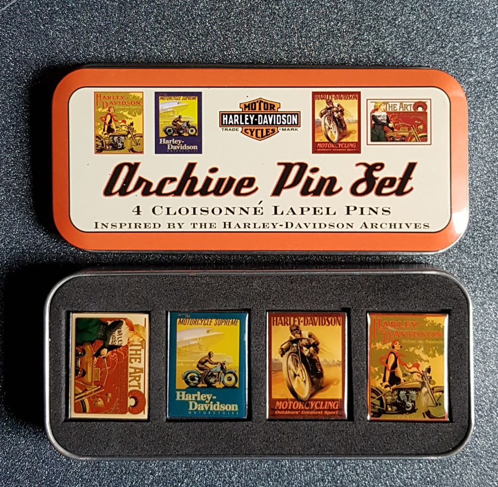 HARLEY DAVIDSON - Tr&egrave;s Rare Set de 4 pin's 