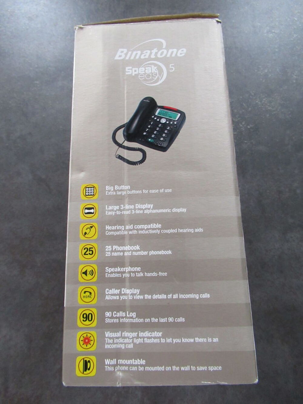 T&eacute;l&eacute;phone filaire Binatone speak easy 5 Tlphones et tablettes