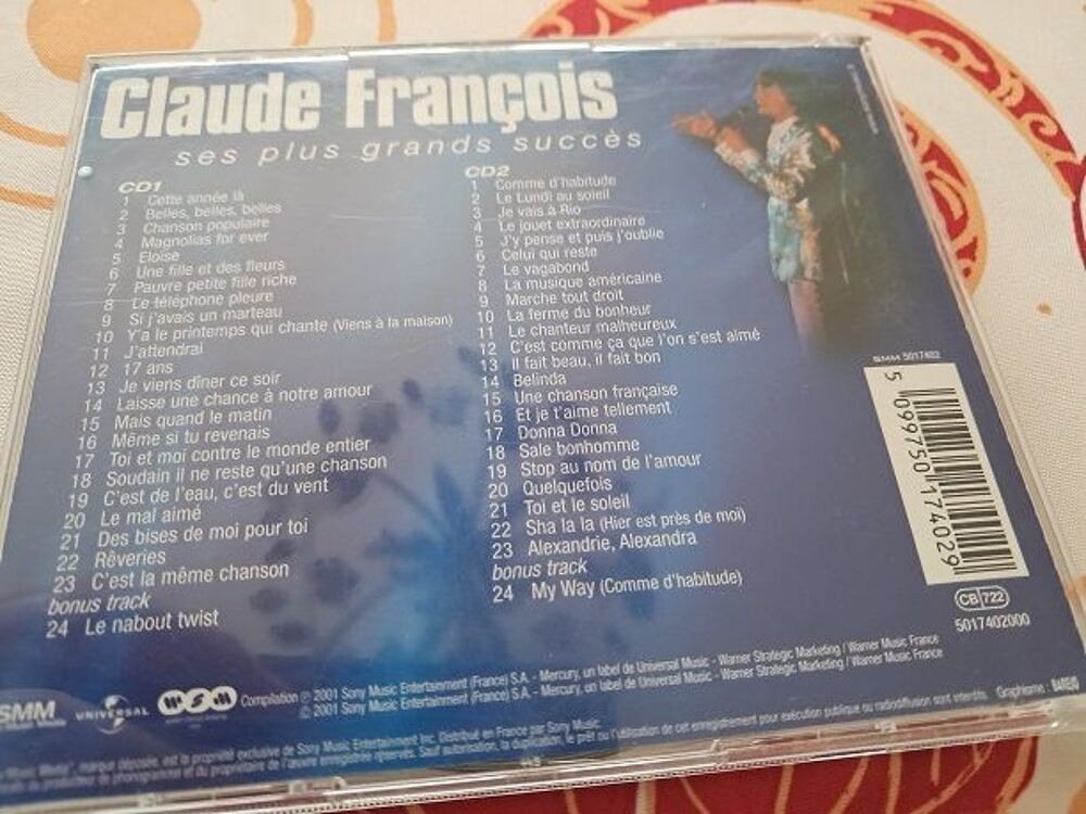 Double CD Claude Francois musique vintage ancien fete noel CD et vinyles