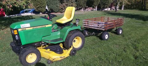 Tracteur Tondeuse John Deere 455 Diesel 3 cyl 22 Hp plateau 4500 Penne-d'Agenais (47)