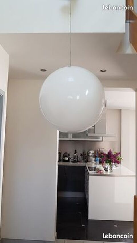 Luminaire design sphère PVC blanche diamètre 50cm à suspendr 30 Boussy-Saint-Antoine (91)